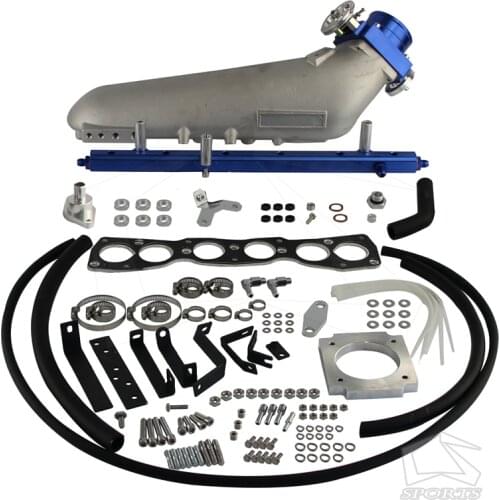 Intake Manifold+VQ35 Throttle Body+Fuel Rail Fits For T*oyota S*upra 2*JZGTE J*ZA80 93-98