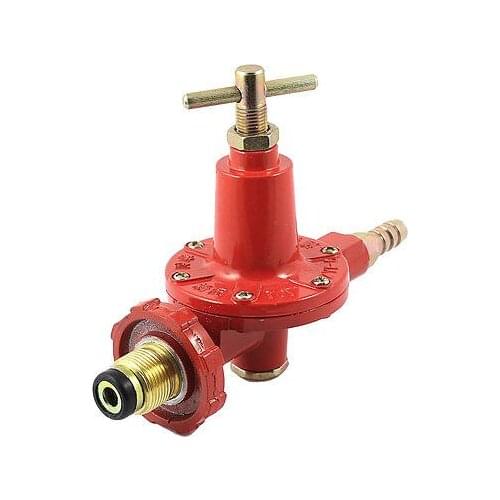 Repair Part 1 Inlet 1 Outlet Liquefied LGP Gas Pressure Regulator Valve Red