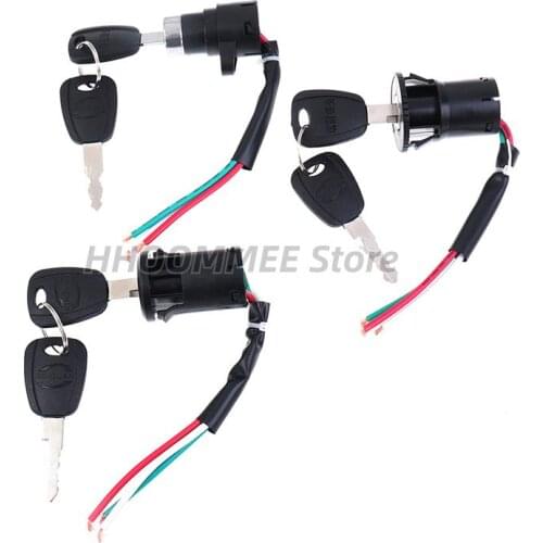 1 SET Universal Motorcycle Motorbike Ignition Switch Key with Wire for Scooter Accessories