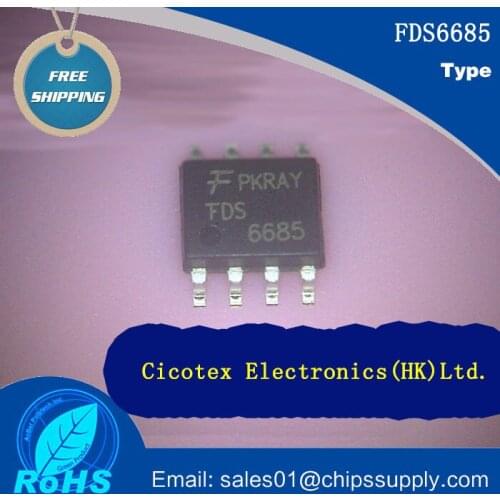 10pcs/lot FDS6685 6685 SOP8 MOSFET P-CH 30V 8.8A 8SOIC