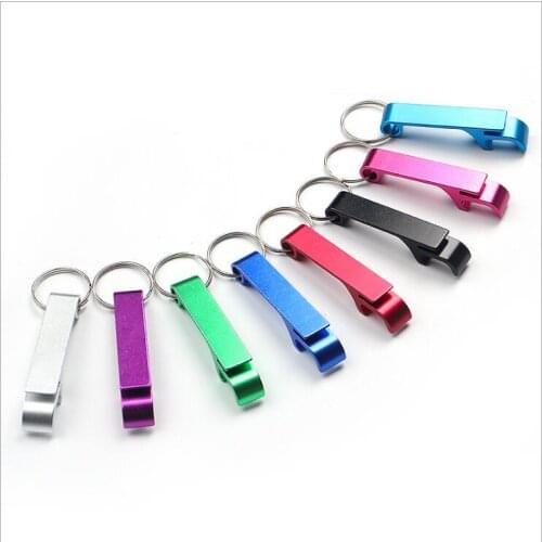 1000pcs/lot Bottle Opener Key Rings Aluminim Cheapest 4 In 1 Pocket Aluminum Beer Wine Bottle Opener Can Openers Custom Logo