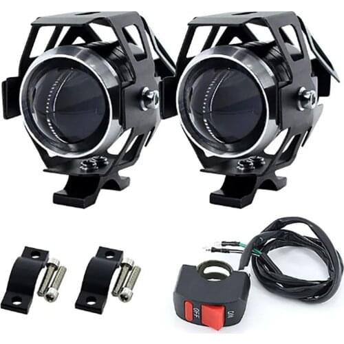 2pcs motorcycle led headlights Moto Aux Fog Led U5 12v24v universal