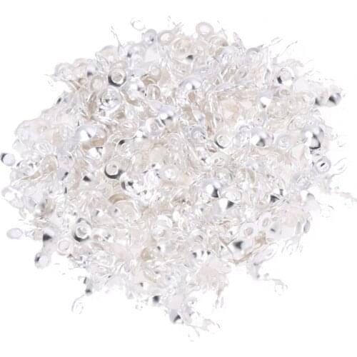 200 PCS Silver Spherical Metal Buckle Packet Header 4 mm