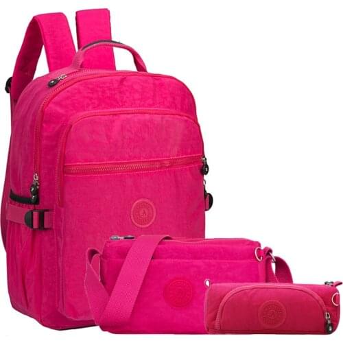 3 PCS/Set Casual 100% Original Printing Backpack Women School Bags for Teenage Girls Backpacks Female Bagpack Mochila
