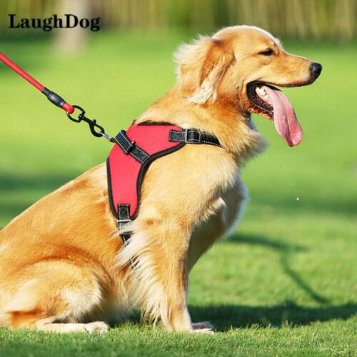 Pet Dog Accessories New Dog Soft Adjustable Harness Walk Out Harness Vest For Small Medium Large Dogs Safety Reflective Material