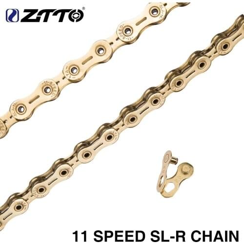 ZTTO 11 speed Gold chain 11 Speed MTB Road Bike Golden SLR Chain 11s 22s ultralight Parts Durable Gold chain For Parts K7 System