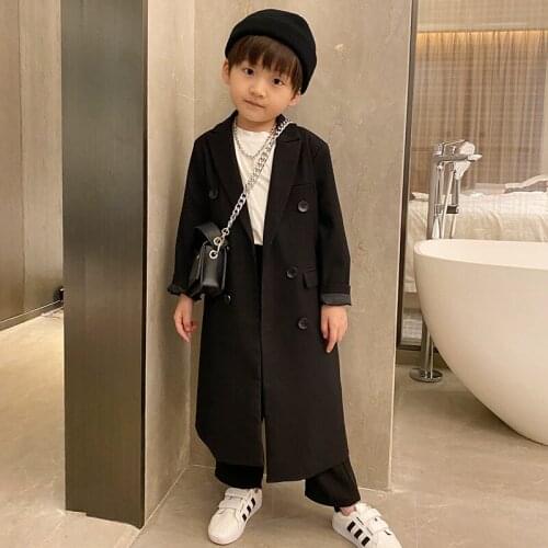 Boys Jackets Kids Double-Breasted Trench Coats for Boys Jacket Windbreaker Girls Classic Trench Coats Long Children Jackets 2-8Y