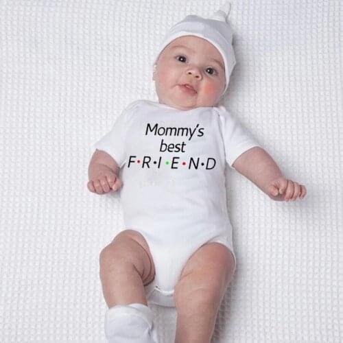 Mommys Best Friend Letter Print Baby Rompers Bodysuits Newborn Boys Girls One-Pieces Clothes Baby Onesie Ropa Bebe Jumpsuit