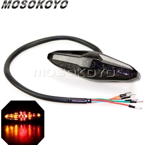 Smoke Integrated LED Stop Taillamp Motorcycles Universal Brake Tail Light w/ Turn Signal Lights For Kawasaki Honda Yamaha Suzuki