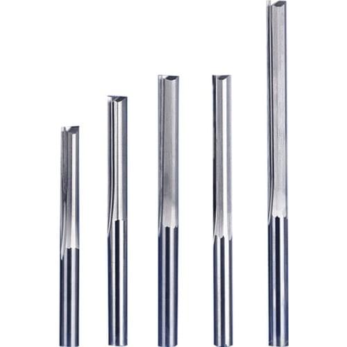 3.175mm 4mm Shank Tungsten Carbide 2 Flutes Straight Milling Cutter CNC Tools For MDF, Particleboard, Plywood, PVC, Acrylic