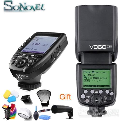 Godox Ving V860II V860II-N 2.4G HSS 1/8000 Li-ion Battery TTL Camera Flash+Wireless Transmitter Xpro-N for Nikon D850 D810 D5 D4