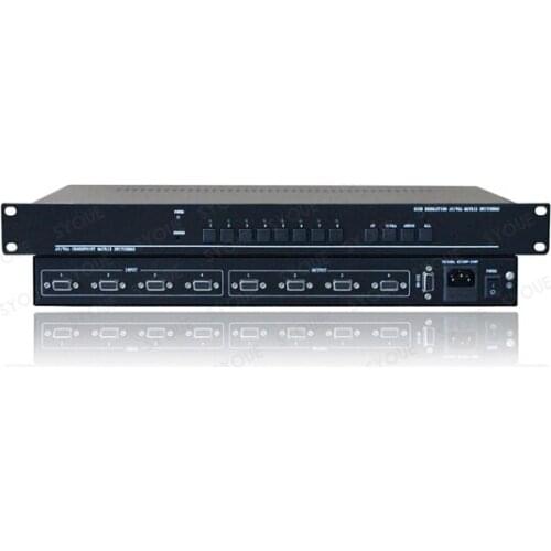 4x4 8x8 VGA matrix swtich video 1U switcher RS232 IR remote control Auto Loop 1080P support tiled display