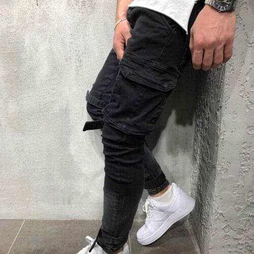 Men arrival Casual Harem Pant High Street Hip Hop Male Big Pocket Slim Fit Cargo Trousers Biker Pant Jogger Sweatpants