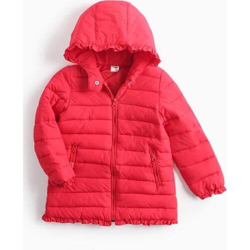 Kindstraum 2018 Girls Solid Down Coats High Cotton Children Warm Hooded Clothes Winter Soft Outwear for Kids,RC1513