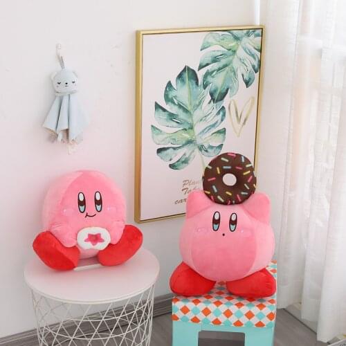 Kirby Plush Toy kawaii Game Peripheral Stuffed doll Donuts Series Kirby Sofa Cushion Cute room Decoration gift for girlfriend