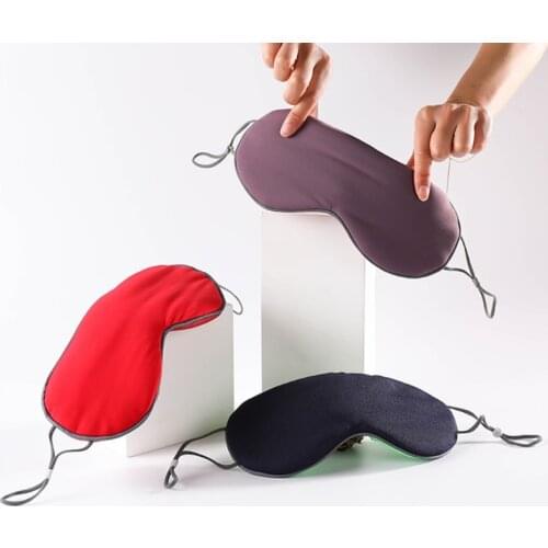 Eye Mask Travel Soft Padded Sleep Shade Cover Rest Relax Eyepatch Sleeping Blindfold Double-Side for Women Men D0UE