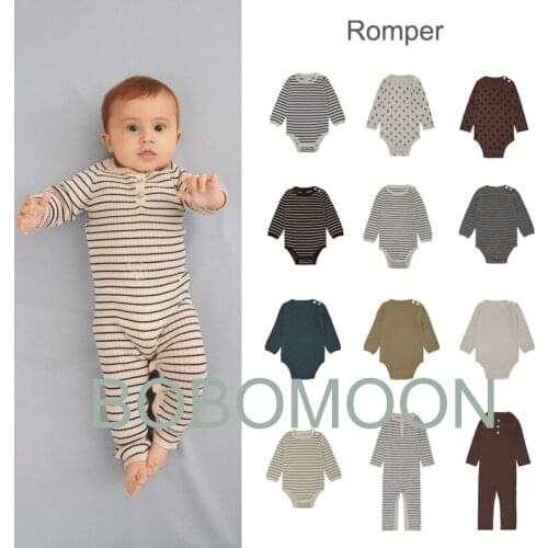 PER-SALE 2021 New FUB Romper Toddler Boy Clothes Winter Clothes for Girls Stripe Rompers Toddler Girl Clothes Knitting Romper