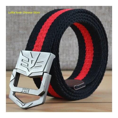 Anime Tokisaki Kurumi hoppou Canvas Cotton Belt Waistband Men Women Student Fashion Japanese Casual Bales catch Belt Cosplay