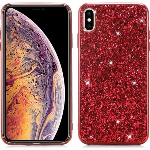 Luxury Glitter Shining Case For iPhone XR X 11 Pro XS MAX 7 8 Plus PC + TPU Phone Back Cover For iPhone 7 8 Plus Bling Fundas