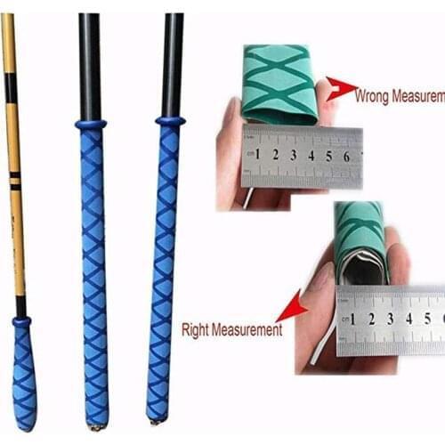DIY Non-Slip Heat Shrink Sleeve Wrap Fishing Rod Tube Textured Pattern Insulated Fishing Rod Handle Racket Grip Wrap Cover Water