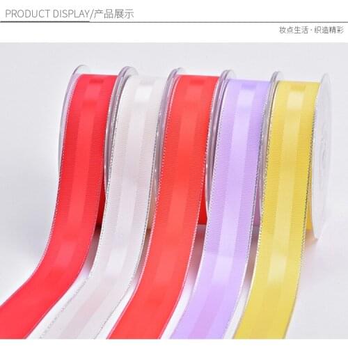 Silver thread ribbons 9mm\16-25-3.8cm\satin ribbon\100yards\yellow\green\ blue\purple\Gift packaging\bowknot\garment\waistband