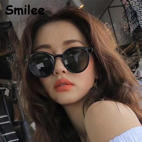 Vintage Small Sun Glasses For Women Fashion 2021 Luxury Korean Style Dark Black Round Sunglasses Cute Trendy Brand Shades Glasse