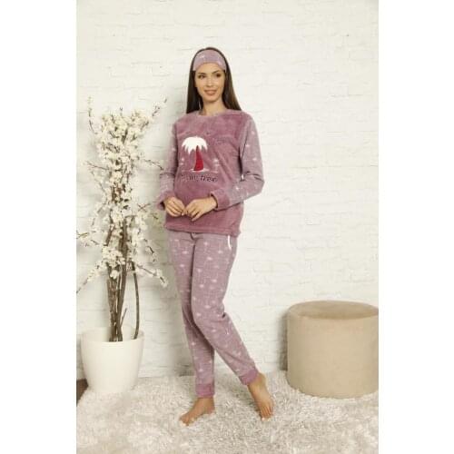 Women Welsoft Fleece Pajamas set Purple 20041