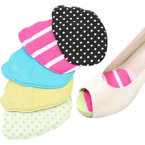 1 Pair Forefoot Insoles Sponge Pads High Heel Soft Insert Anti-Slip Foot Protection Women Shoes Insert Pain Relief Random Color
