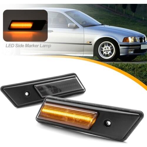 2X Lateral LED Side Marker Lamps Turn Signals Indicator Lights for BMW 3 Series E36 Pre-facelift M3 316i 318i 1991 1992 1994
