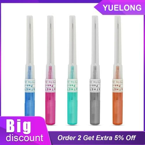 50PCS 14G/16G/18G/20G/22G Gauge Piercing Needles I.V Catheter Sterilised Body Piercing Tattoo Needles Sewing Needles