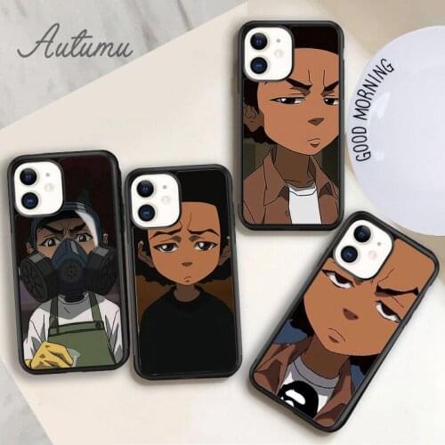 Huey Freeman Boondocks Phone Case for iPhone 11 12 Pro Max mini X XR XS SE 2020 5 6S 7 8 Plus Samsung Galaxy S8 S9 S10 Cover