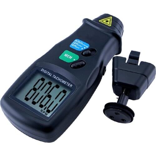 Digital 2 in 1 LASER Sensor Photo & Contact Tachometer Tach 99 999 RPM Range Rotational Surface Speed