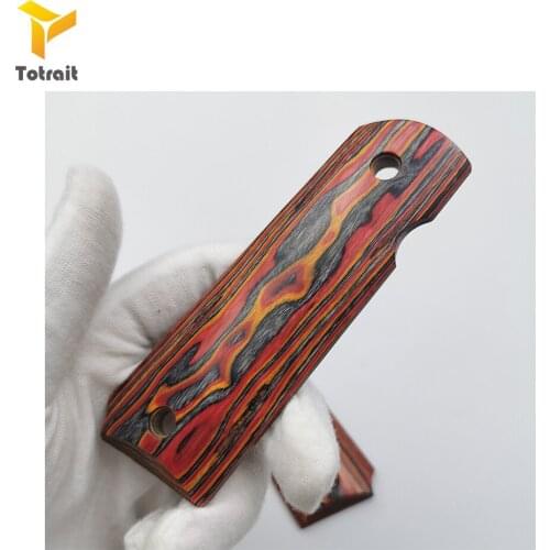 TOtrait Colt 1911 Colorful Wooden Grips Professional G10 Knife Handles Patch Textured Material DIY Scales Non-slip Blanks
