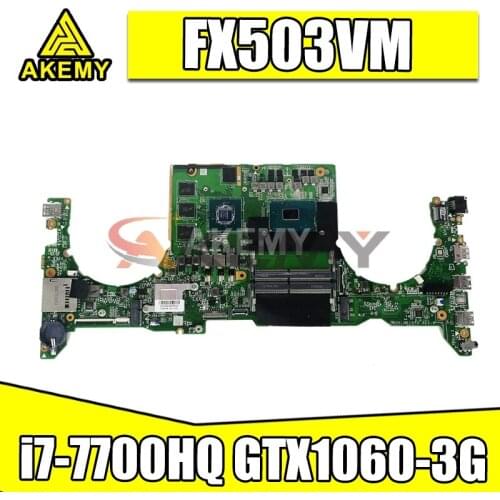 DA0BKLMBAB0 Laptop motherboard For Asus TUF Gaming FX503VM GL503VM FX503V GL503V Test original mainboard I7-7700HQ GTX1060-3G
