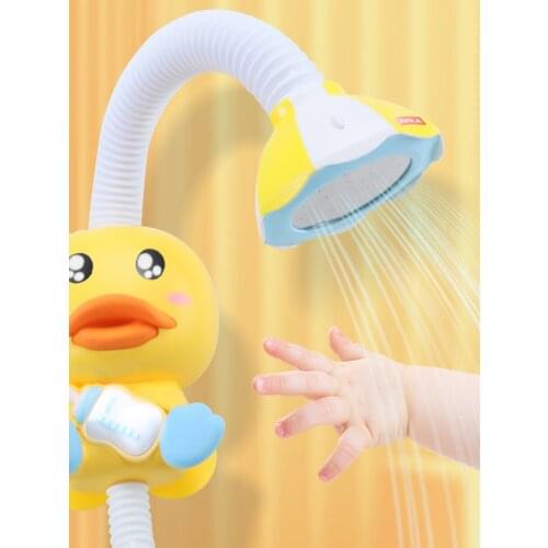 Baby bath toy boy girl children bath water duckling electric sprinkler baby shower combination