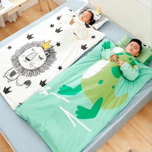 Cartoon Kid Sleeping Bag Dinosaur Princess Astronaut Pattern Baby Spring Autumn Universal Anti-kick Quilt Artifact Multifunction