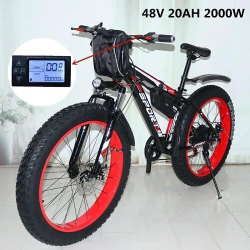 New electric snowmobile 48v1000w power mountain bike lithium electric bike power electric bike eBike electric bike electric fat