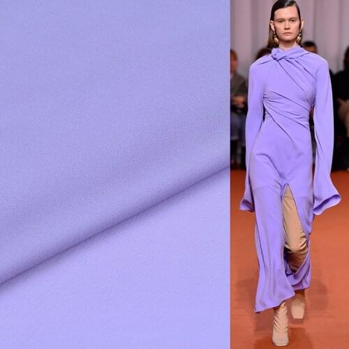 Purple pure silk crepe georgette fabric Crease resistant 140cm width,SCG462