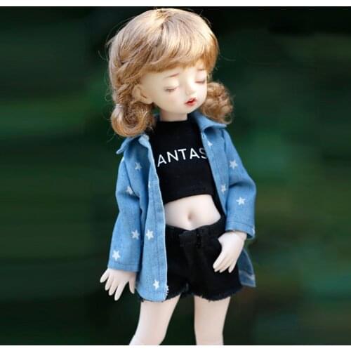 Cool Doll Clothes Fashion shirt + sleeveless T-shirt + shorts suit for YOSD Azone s OB24 Blyth pants 1/6BJD Doll Accessories