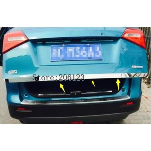 For Suzuki Vitara Escudo 2015 2016 2017 2018 High quality stainless steel Rear Trunk Lid Cover Trim