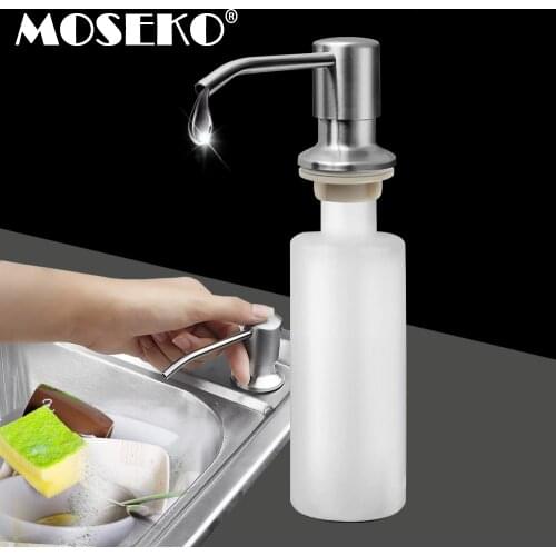 MOSEKO Stainless Steel Head Kitchen Soap Dispenser Pump Bathroom Detergent Dispenser for Liquid Soap Dispensers Lotion Tools