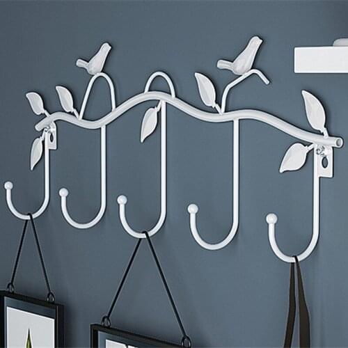 New Hot Birds Metal Wall Coat Rack and Hat Rack Multi-Function Mounted Hook Hangers For Livingroom Bedroom