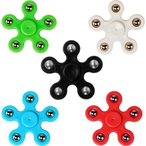 New 5 Corner Spinner Colorful Five Beeds Star Heart Wheel Fly Dragon Metal Hand Spinner Anti Stress Toys