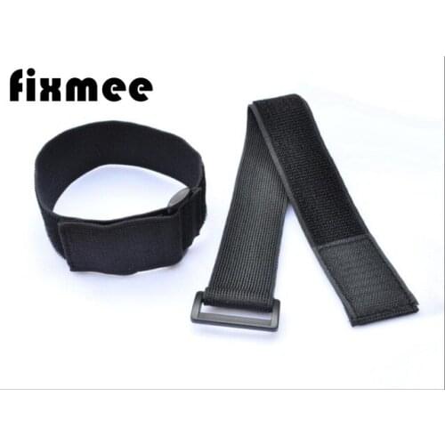 New5 pcs 5 cm x 50 cm Elastic Cable Ties Nylon Fastening Strap Hook and Loop Magic Stretch Tapes with Plastic Buckle