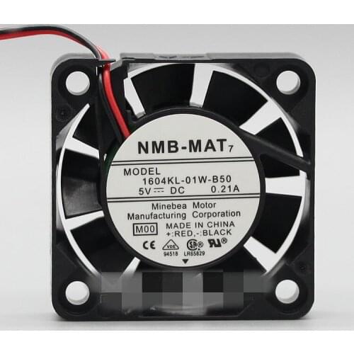 New and original NMB 1604kl-01w-b50 4010 5V 0.21a 4cm double ball cooling fan