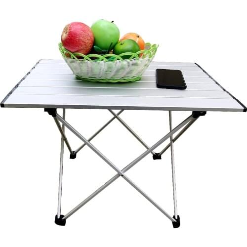 Portable Aluminum Alloy Ultra-light Foldable Camping Folding Table Cooking Fold Out Desk Board Picnic Small Lightweight Metal
