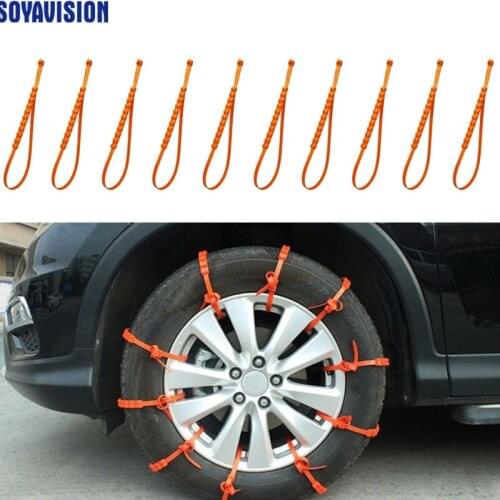 Car Tire Wheel Snow Chains Anti-Slip Belt 10pcs Lot For Snow and Mud Ground For Car SUV Autocross Outdoor Offroad