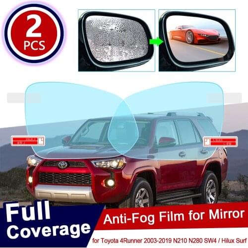 For Toyota 4Runner 2003~2019 N210 N280 SW4 Hilux Surf 4 Runner Anti Fog Rearview Mirror Rainproof Anti-Fog Films Accessories