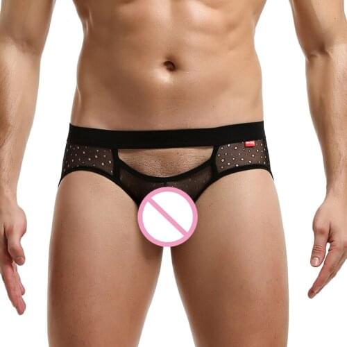 Sexy Mens Thong G-string Jockstrap Lingerie Hollow Out Transparent Underwear Cueca Slip Homme Gay Panties Exotic Tanga Bikini