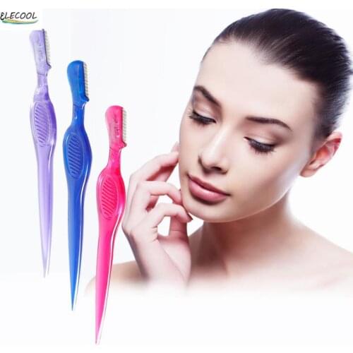 ELECOOL 1 Pc Eyebrow Trimmer Eyebrow Razor Shaver Blade Eye Brow Shaper Face Razor Facial Hair Remover Beauty Makeup Tools